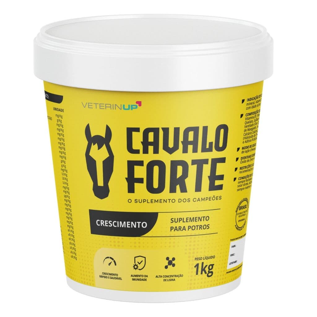 Cavalo Forte Crescimento 1kg - Acelerar o Crescimento Força e Estrutura do Potro