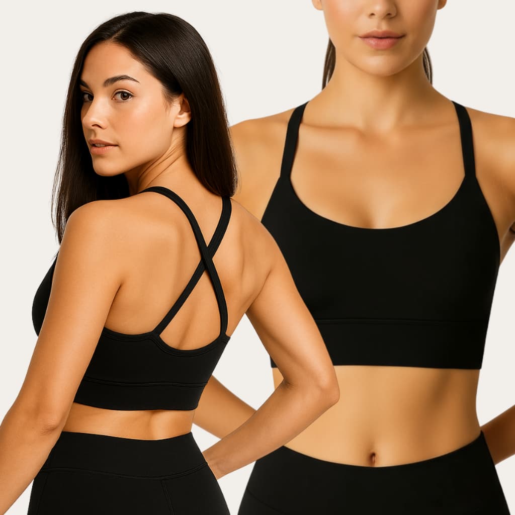 Top Academia Feminino com Bojo Removível Top Fitness Cruzado nas Costas Suplex