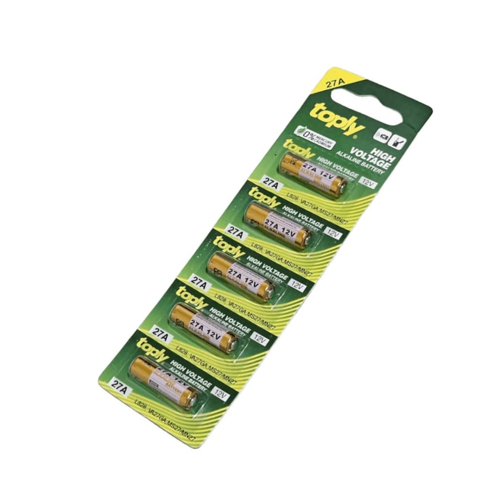 Bateria Pilha 27a 12v Cartela c/ 5 Alcalina Portão Alarme Clone