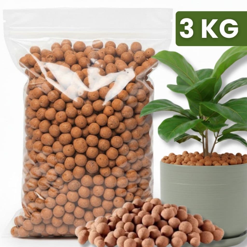 Argila Expandida 3kg Para Vasos de Plantas Jardim Drenagem Saudável Paisagismo e Decoração Natural