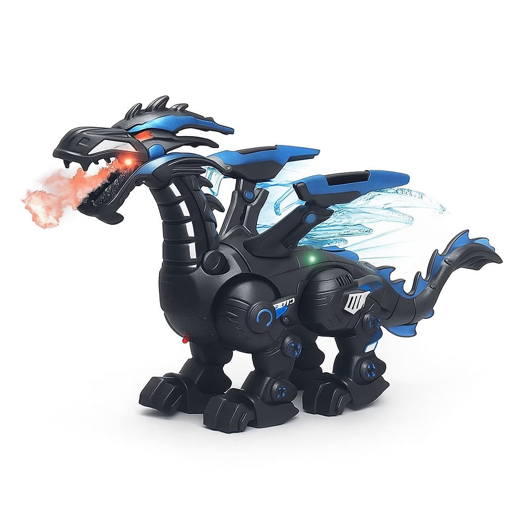 Cyber Dino Spray Luz Som Água Dinossauro Robô