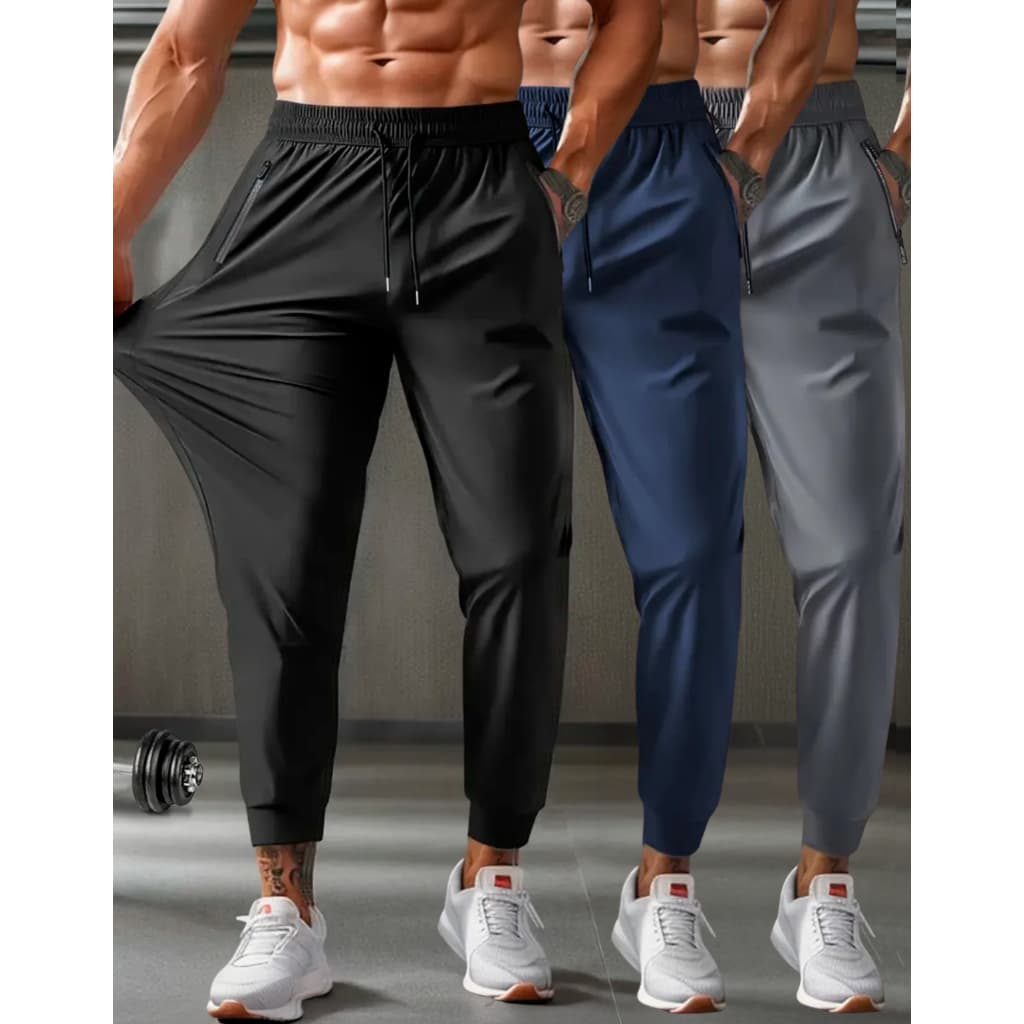 Calça Masculina Com Elastano Esportiva Fitness Slim Fit