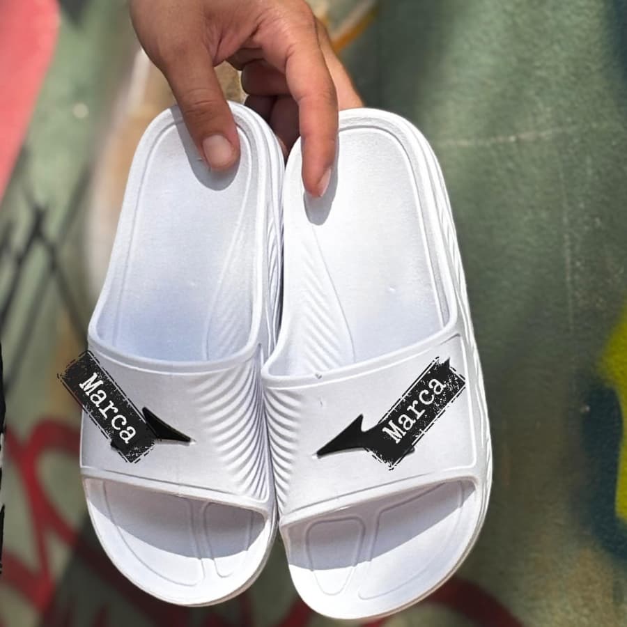 Chinelo Masculino Branco Slide Nuvem Anatómico Esportivo Casual Confortável