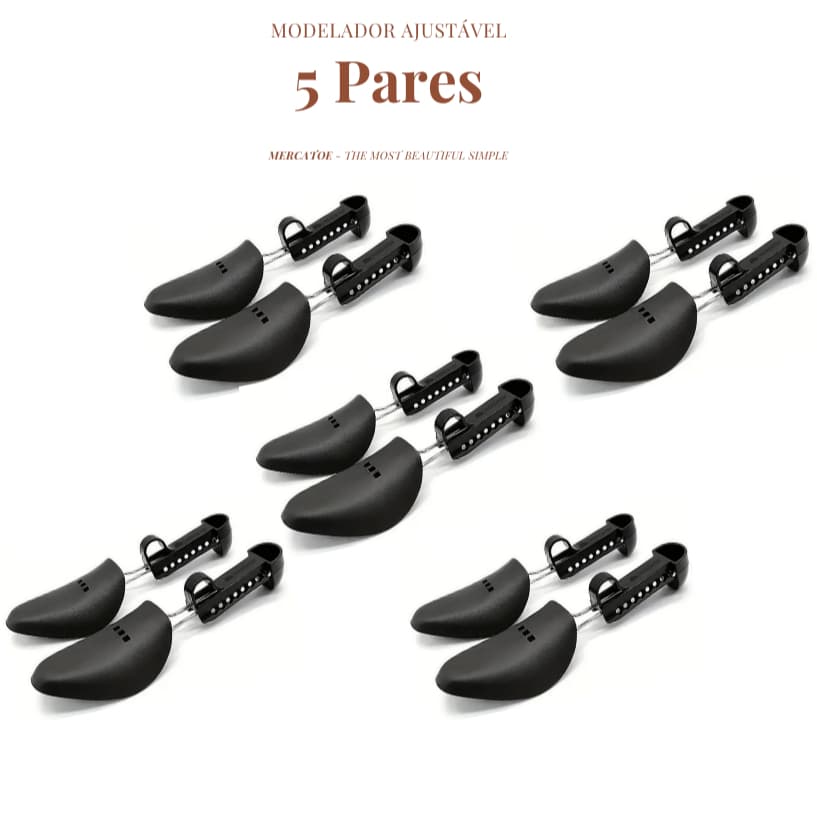 Kit com 5x Pares de Modelador  ABS Alargador P ou G de Sapato Tênis apertados Modela e Laceia