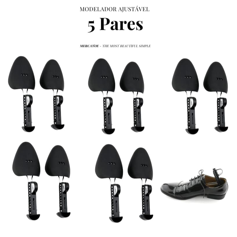 Kit 5x Pares de Alargador ABS Modelador P ou G de Sapato Tênis apertados Modela e Laceia Fácil