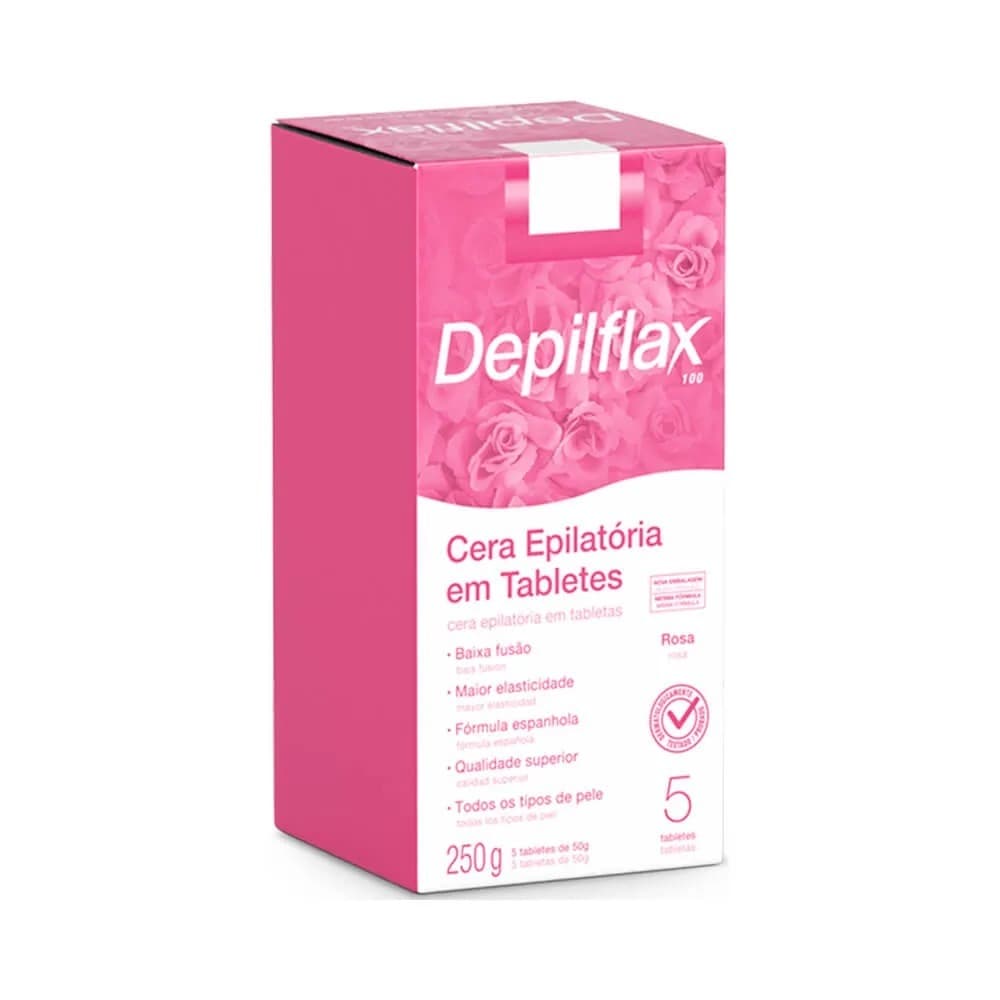 Cera Quente Depilatória Rosa Depilflax 250g
