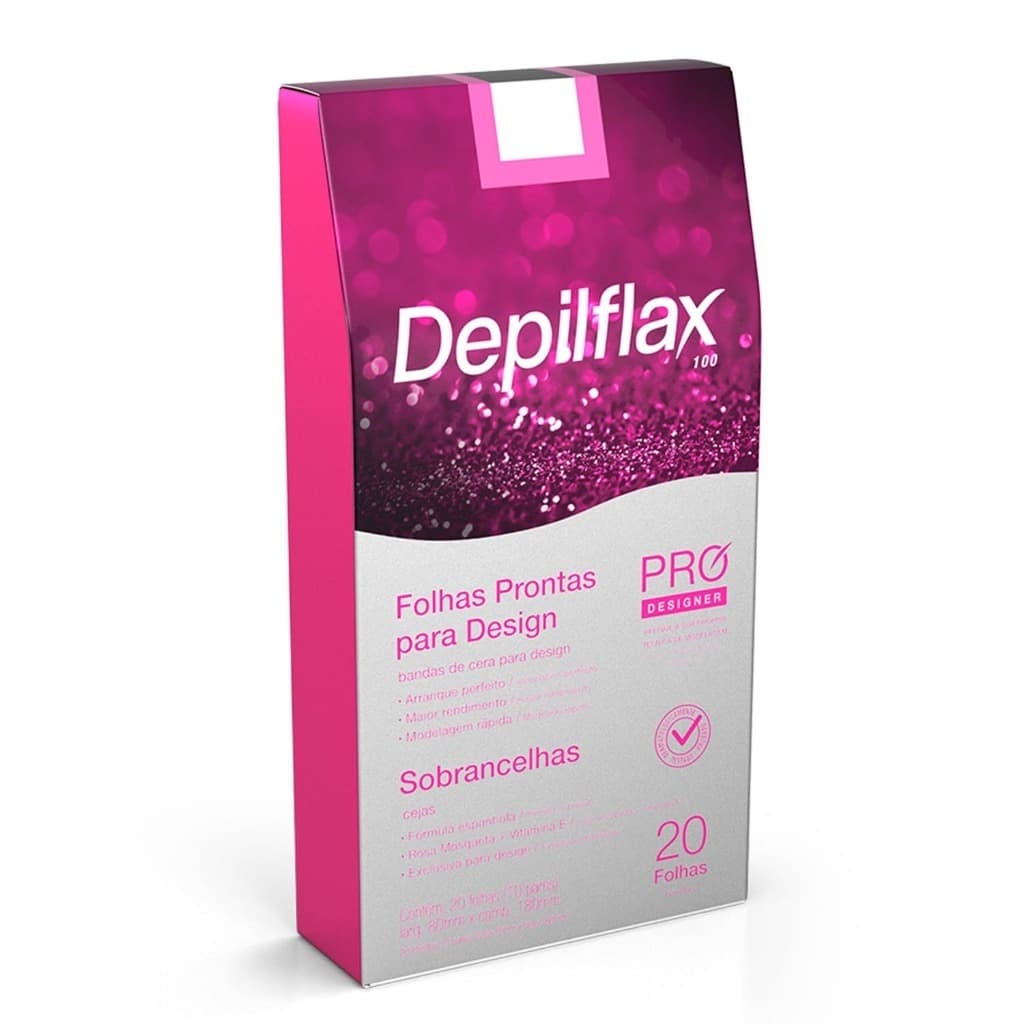 Folhas Prontas para Desing de Sobrancelha Cera Depilatória 20 unidades Depilflax