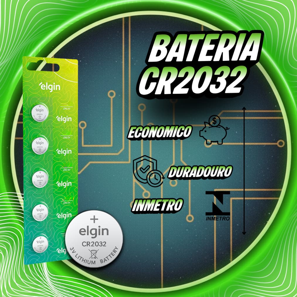 Elgin CR 2032 3v Escolha sua quantidade