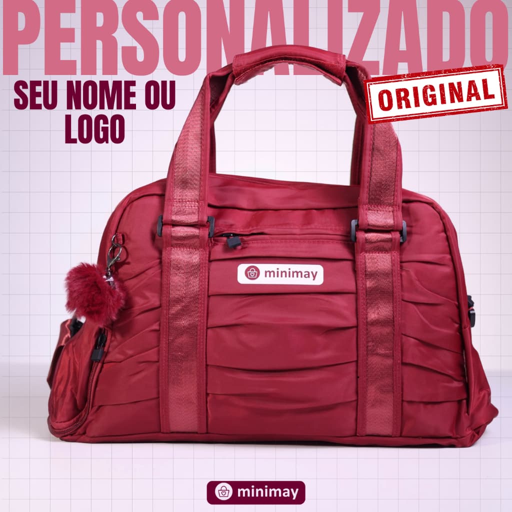 MINIMAY - Bolsa de Academia Personalizada com LOGO ou NOME
