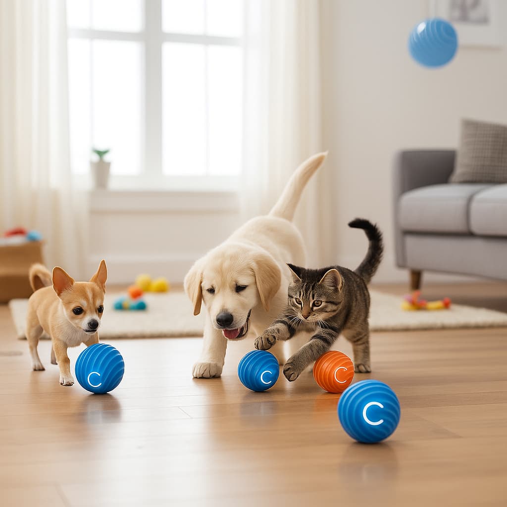 Bola Elétrica Interativa Para Gato - Rotação Automática, Recarregável Usb, Antiestresse - Exercicio