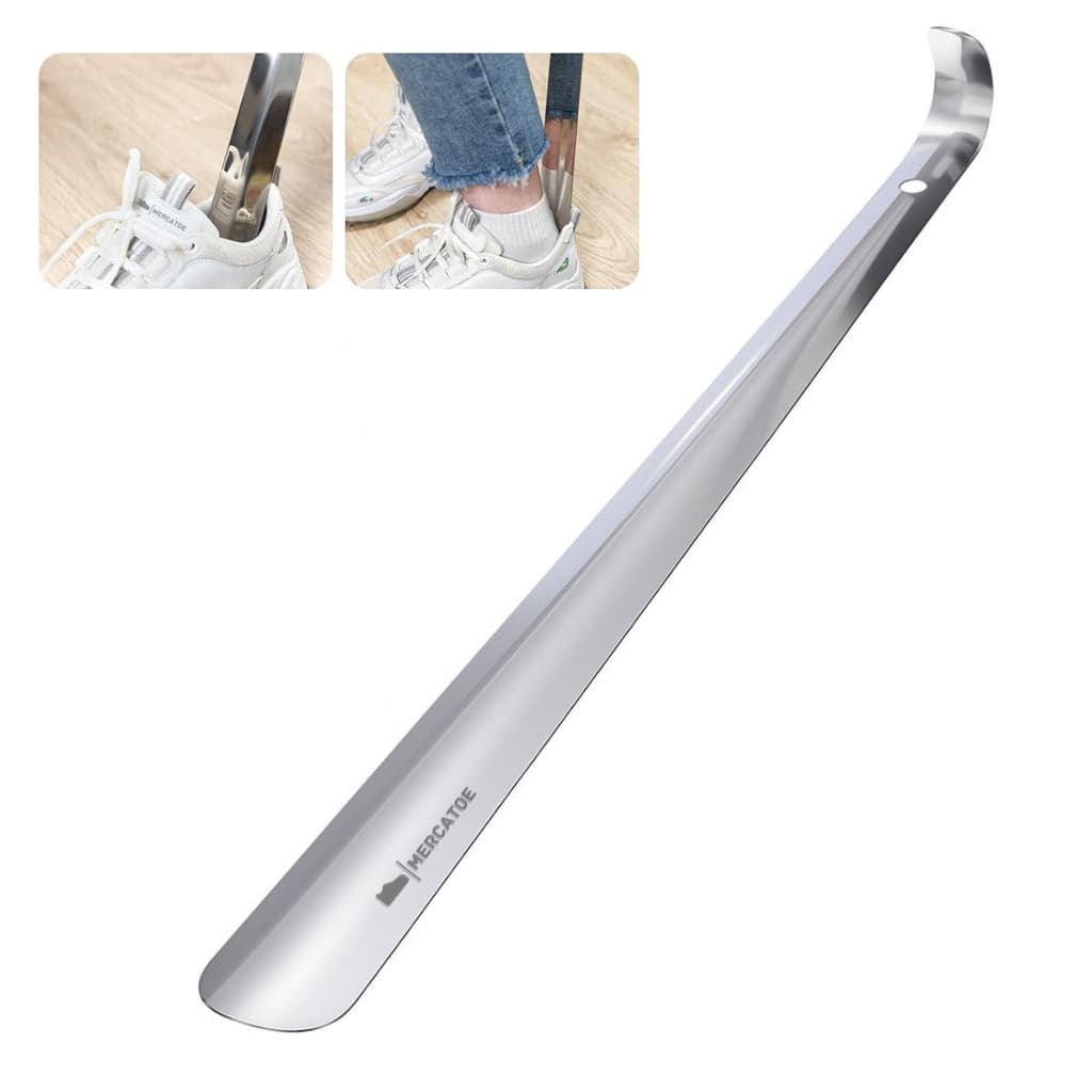 Calçadeira Aço Inox para Sapatos  52cm | Sandálias | Tênis - Idosos Obesos Grávidas MERCATOE