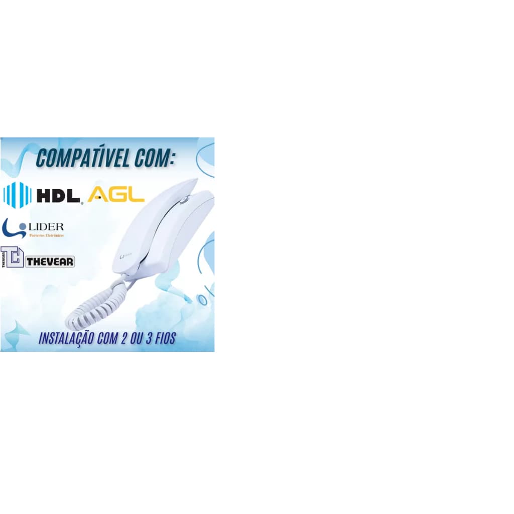 Monofone Universal Lr2015 Líder Interfone Compatível Hdl Agl Amelco Thevear