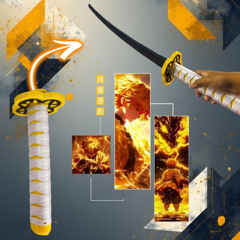 Katana Zenitsu ( Demon Slayer ) - Nichirin "Respiração do Trovão" | Cosplay | Anime | Colecionável