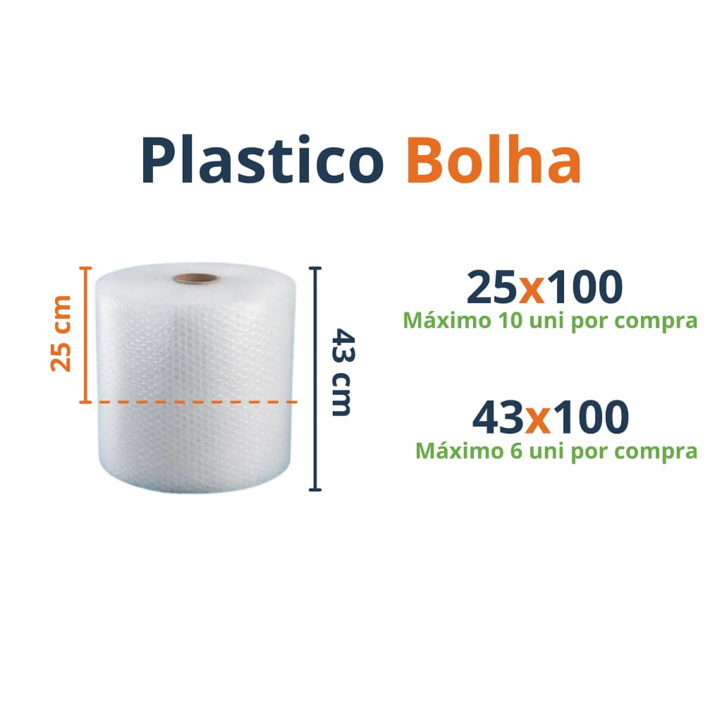 1 Plástico Bolha 100 Metros Envio Rápido ! 25 micras !