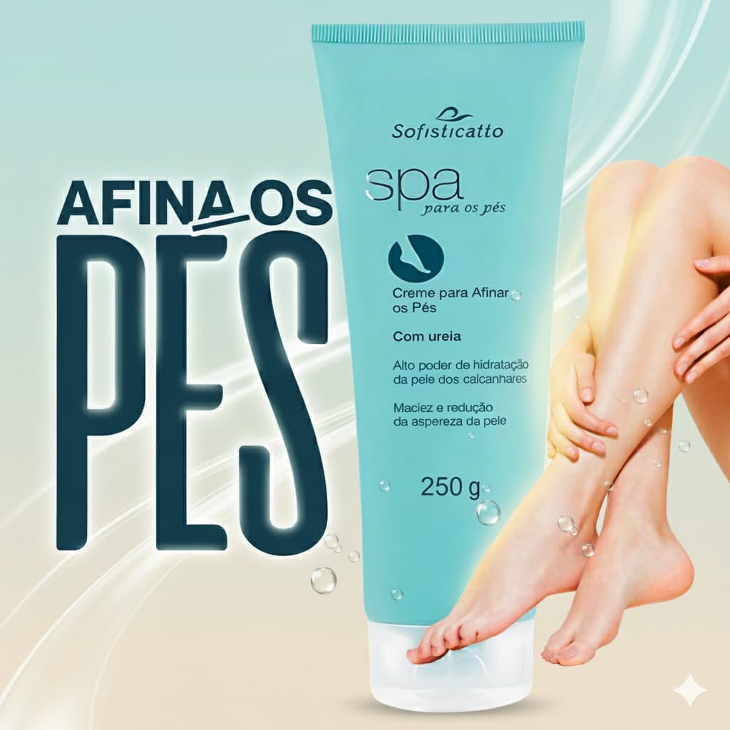 Creme para Pés Rachados Ressecados e Fissurados Spa dos Pés Ureia 10% Hidratação Profunda Calcanhar