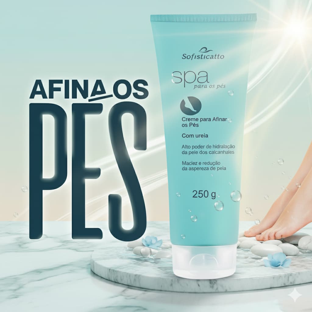 Creme para Pés Rachados Ressecados e Fissurados Spa dos Pés Ureia 10% Hidratação Profunda Calcanhar