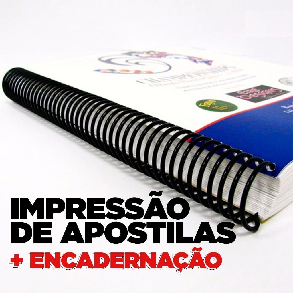 Impressão e Encadernação A4 de 50 a 500 páginas Colorido ENVIO RÁPIDO
