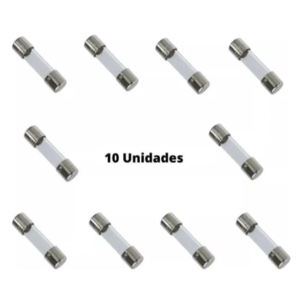 KIT 10 Fusível De Vidro 10a Para Extensão Filtro De Linha 10 Peças