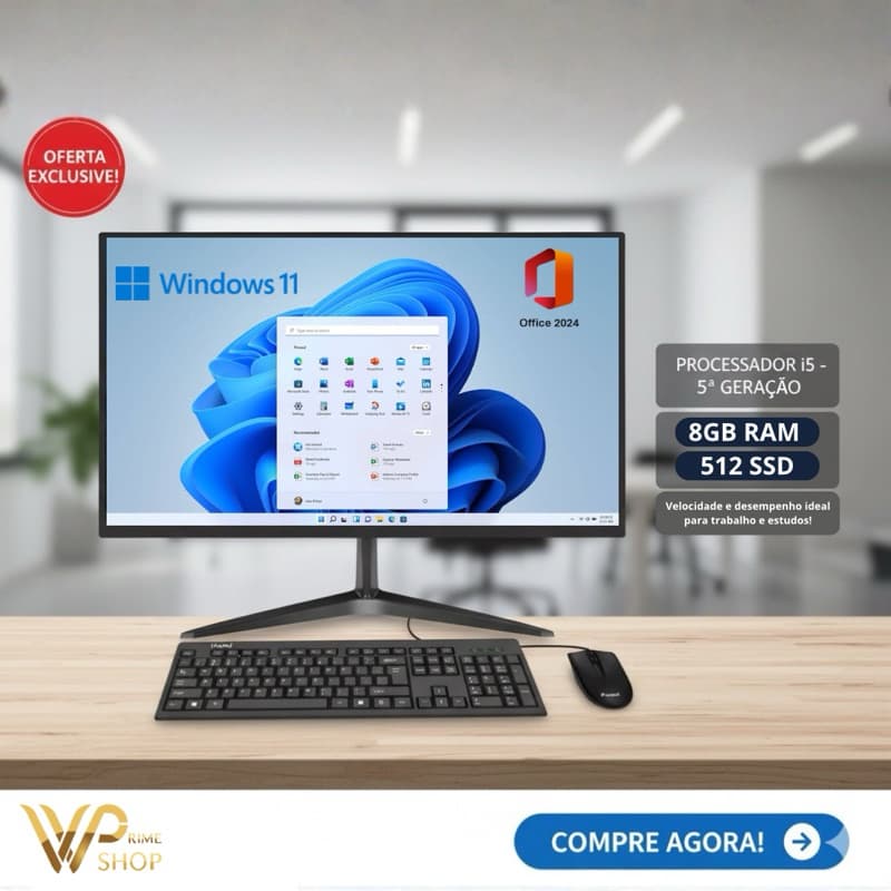 Computador All In One Grasep 21,5 I5 8GB SSD 512GB