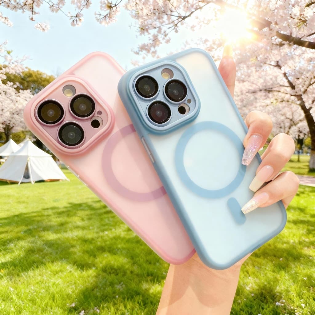 Capa Case Fosca Premium COLOR + Proteção Câmera Magsafe Para iPhone 11 12 13 14 15 16 PRO PROMAX