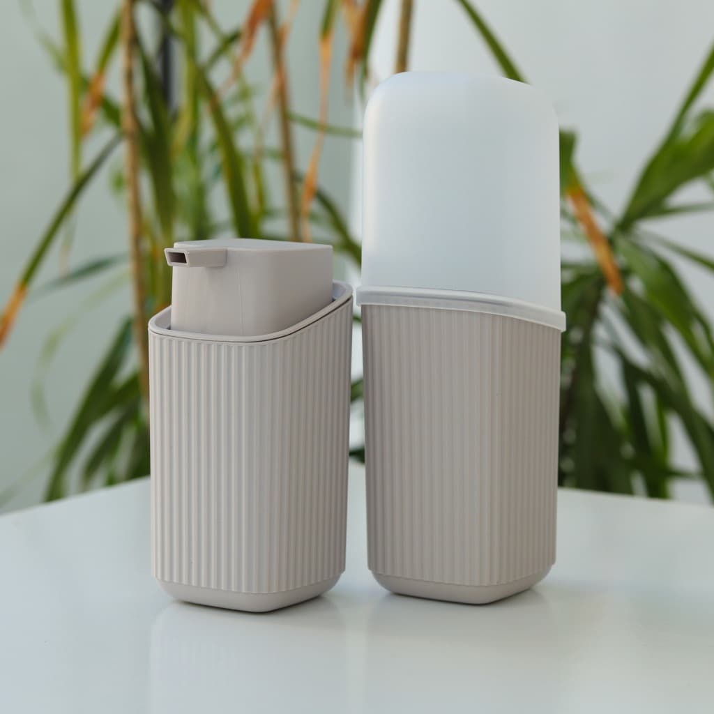 Porta Escova + Saboneteira liquida - Kit Banheiro