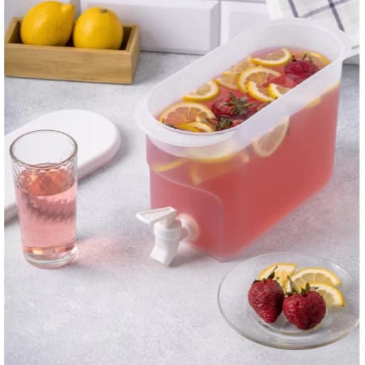 Suqueira Com Tampa Plastica Torneira 3 litros Com ou Sem Filtro Multiuso Para Geladeira Cozinha Copa