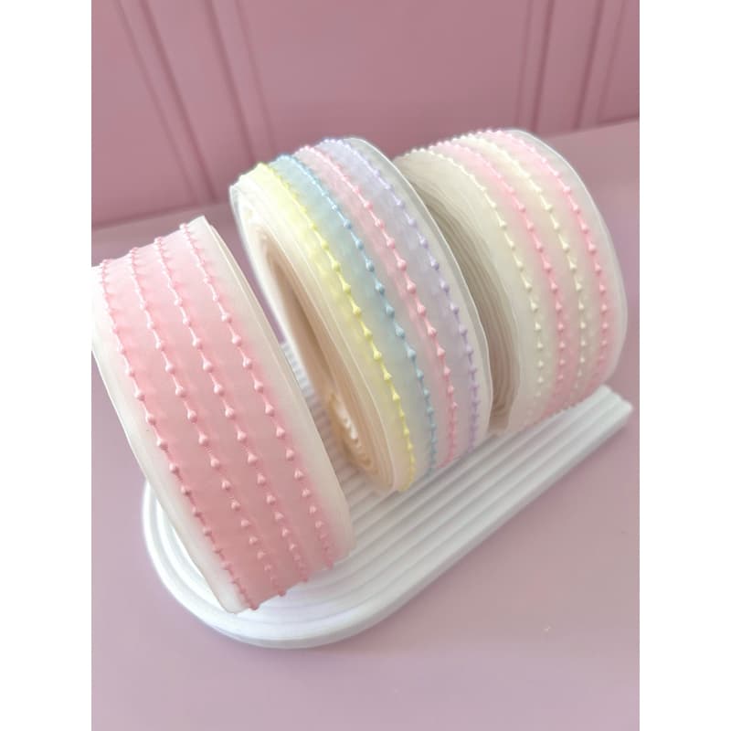 FITA ORGANZA COM LISTRAS 38MM 2 metros