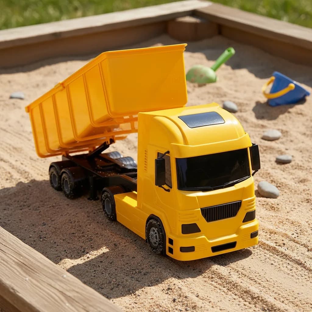Caminhão Basculante 52 CM Totalmente Articulado Brinquedo Com Pá - Silmar Brinquedos