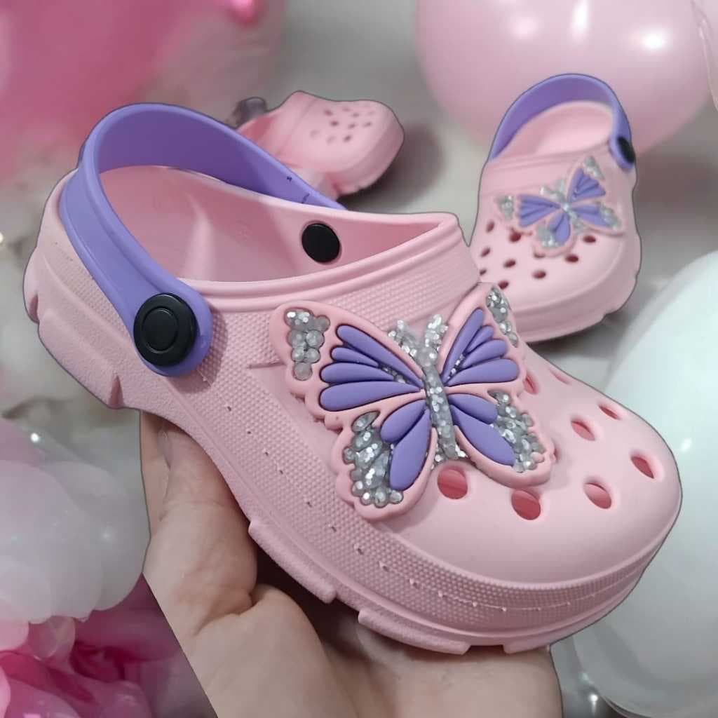 Calçado infantil menina sandália emborrachada chinelo nuvem leve confortável e antiderrapante