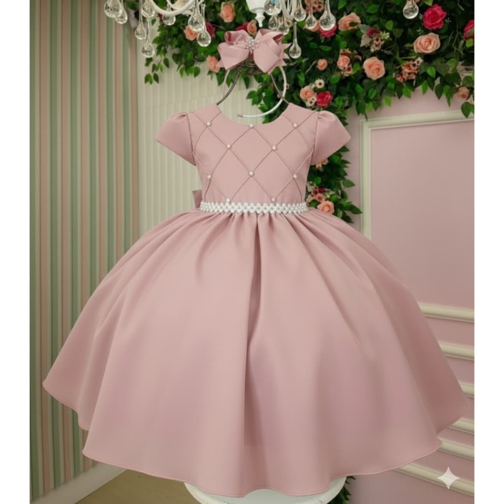 Vestido Infantil Festa Juvenil Rodado Formatura Várias Cores Lisos 4 ao 12