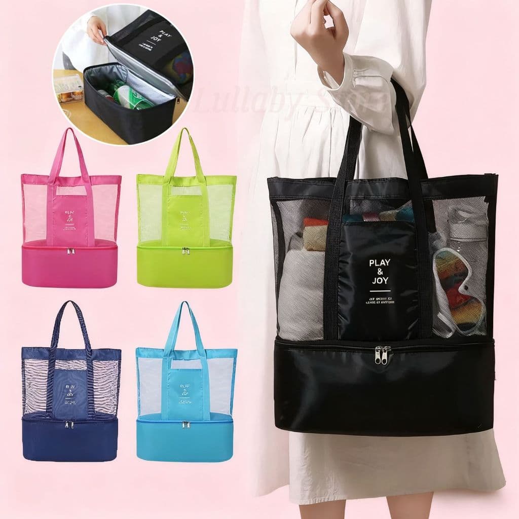 Bolsa de Praia com Separação Seco/Úmido - Multiuso para Viagem, Academia ou Praia Grande Capacidade