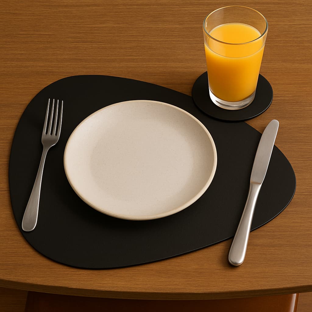 Kit Jogo Americano + Porta Copo Para Mesa de Jantar Kit Com 10 8 6 4 Unidades