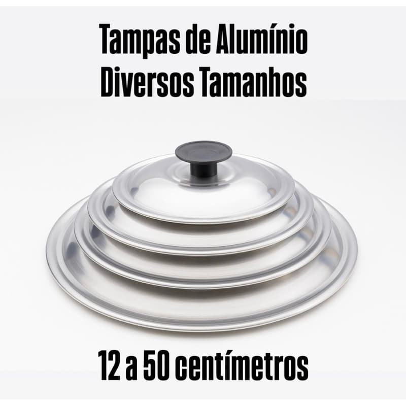 Tampa de Alumínio 12 a 50cm