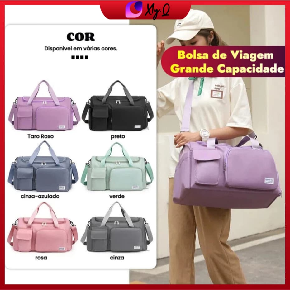 Bolsa Mala de Viagem Multifuncional de Grande Capacidade Resistente e Impermeável
