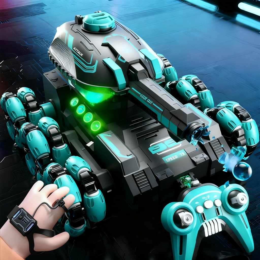 Carrinho Tanque de Guerra a Controle Remoto – Dispara Bolinhas de Gel