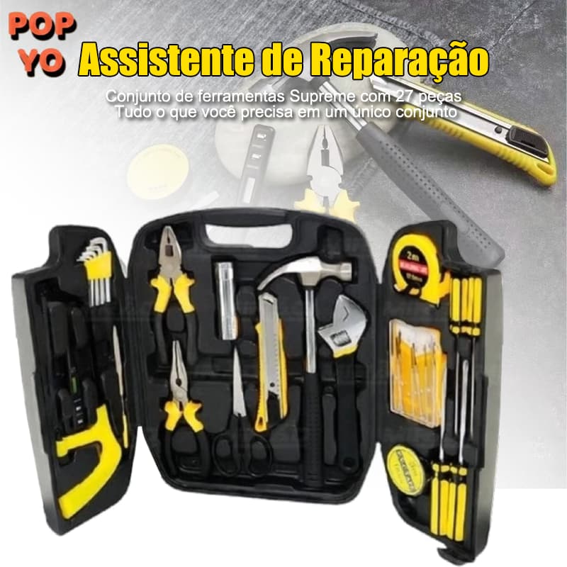 Kit de Ferramentas 27 Peças – Maleta Compacta para Reparos, Montagem de Móveis e Projetos DIY POPYO