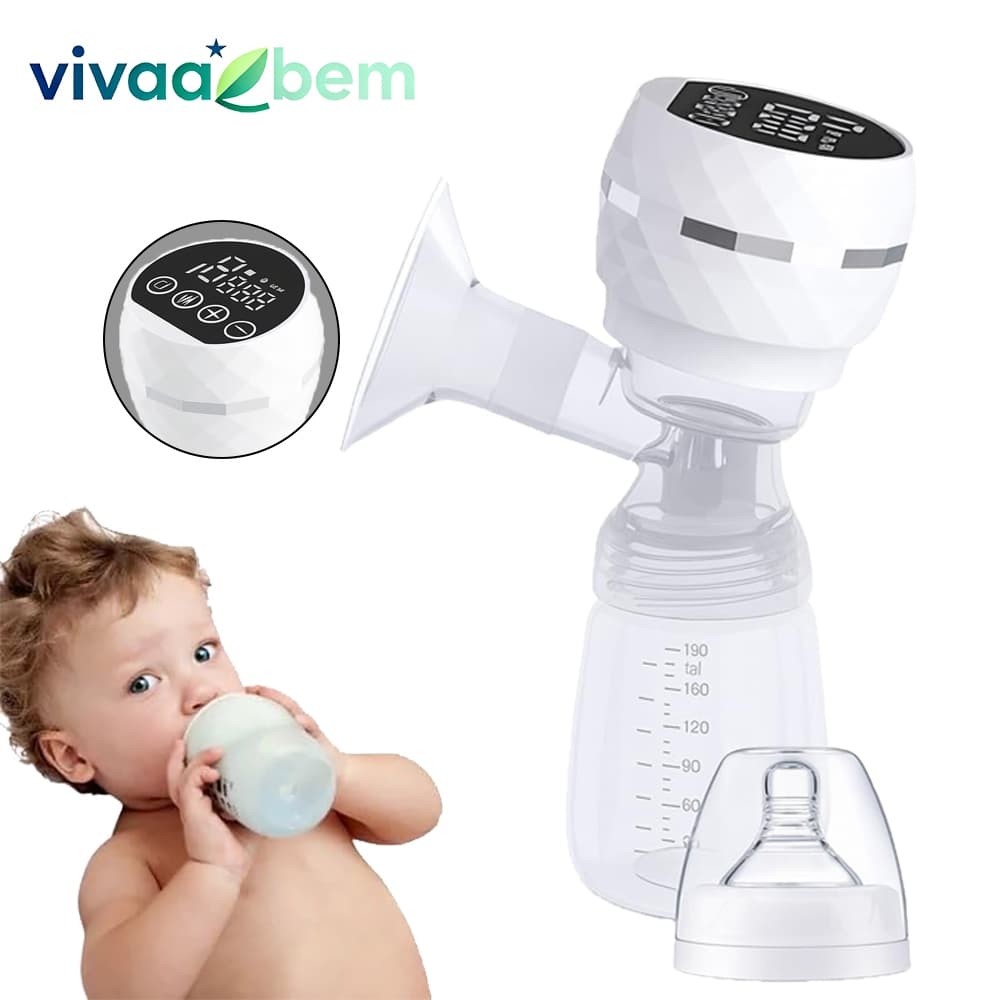 Bomba tira-leite elétrica Sem dor Alta potencia de sucção integrada Silenciosa Portátil Amamentação