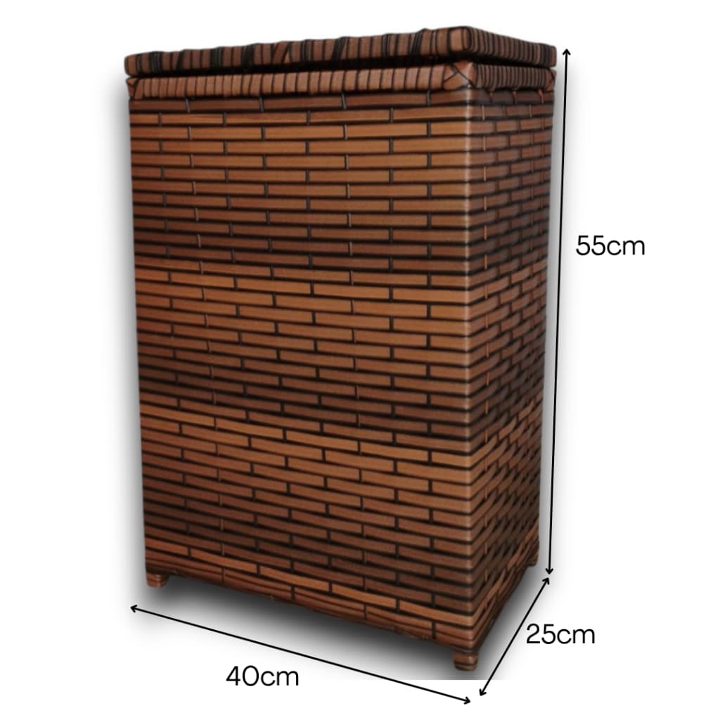 Cesto de Roupa Suja Fibra Sintética Roupeiro Organizador de Brinquedos Banheiro 25x40x55(Já Montado)