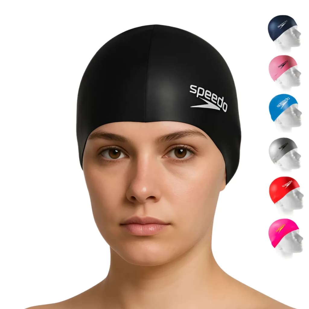 Touca De Natação Speedo 100% Silicone Flat Cap Piscina Adulto