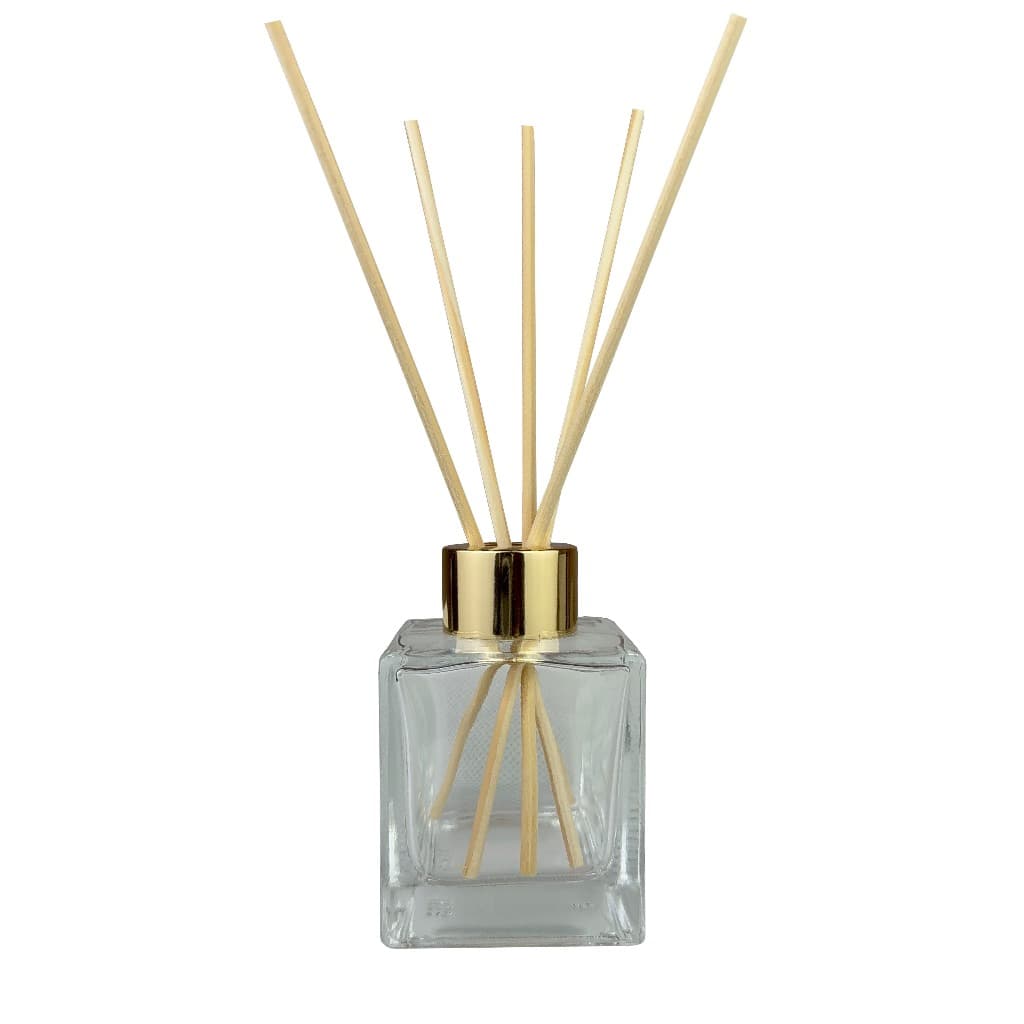 Difusor de Ambiente Vidro Cubo 100ml Luxo Aromatizador