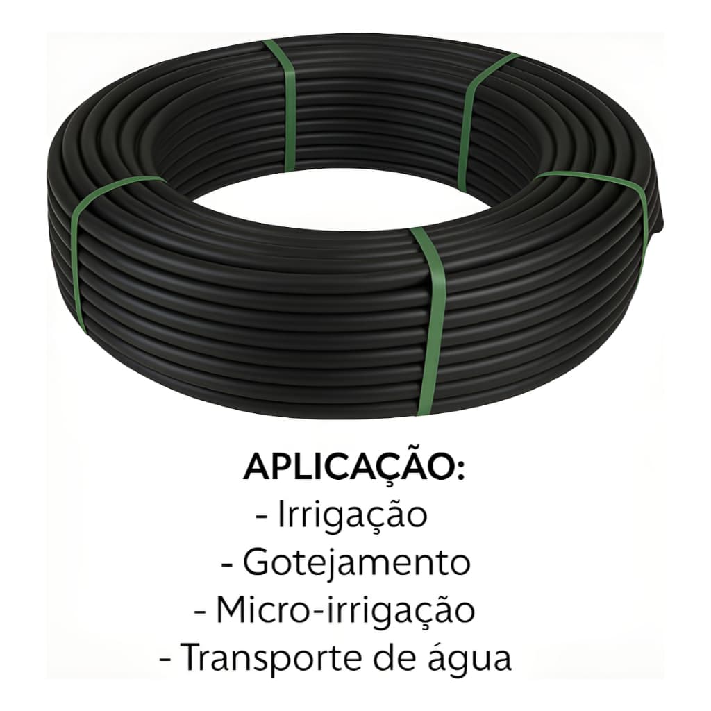 Mangueira Preta Tubo P/ irrigação Plástica 3/4 100m Reforçada Promoção.