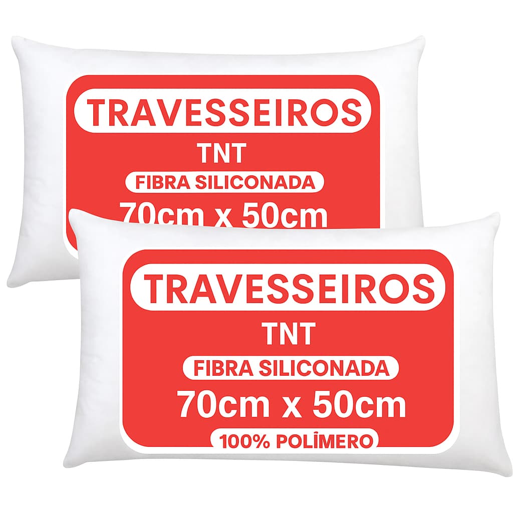 2 Travesseiros Fibra Siliconada Macio confortável Antialérgico silicone