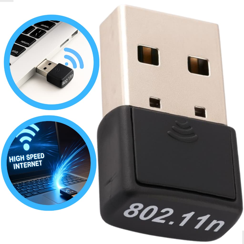 Adaptador Antena Wifi Usb Pc Wireless Antena Sem Fio Computador Pro Dongle Conexão Sem Fio 2.4 Rede