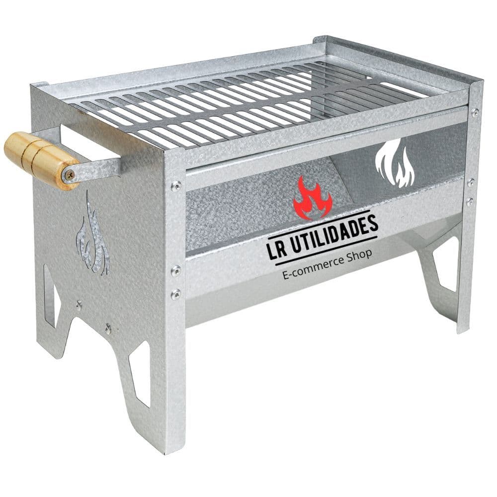 CHURRASQUEIRA GALVANIZADA PEQUENA COM GRELHA COMPACTA Mini Campeira Movel + ENVIO RÁPIDO E SEGURO