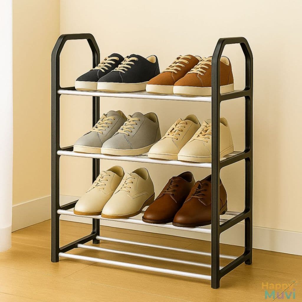 Kit Até 2 Sapateiras 4 Andares Multiuso 16 pares Com Base em Alumínio