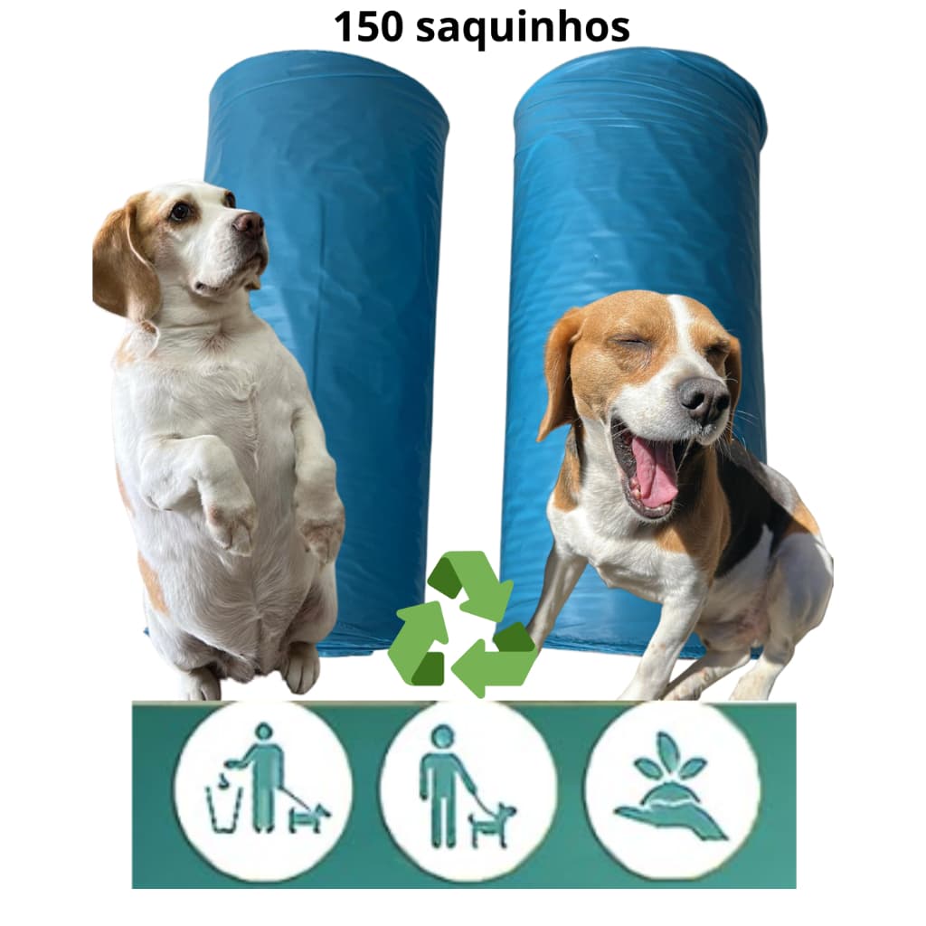 Bobina Cata Caca c/150 Saquinhos de Lixo Coco Pet 20x30