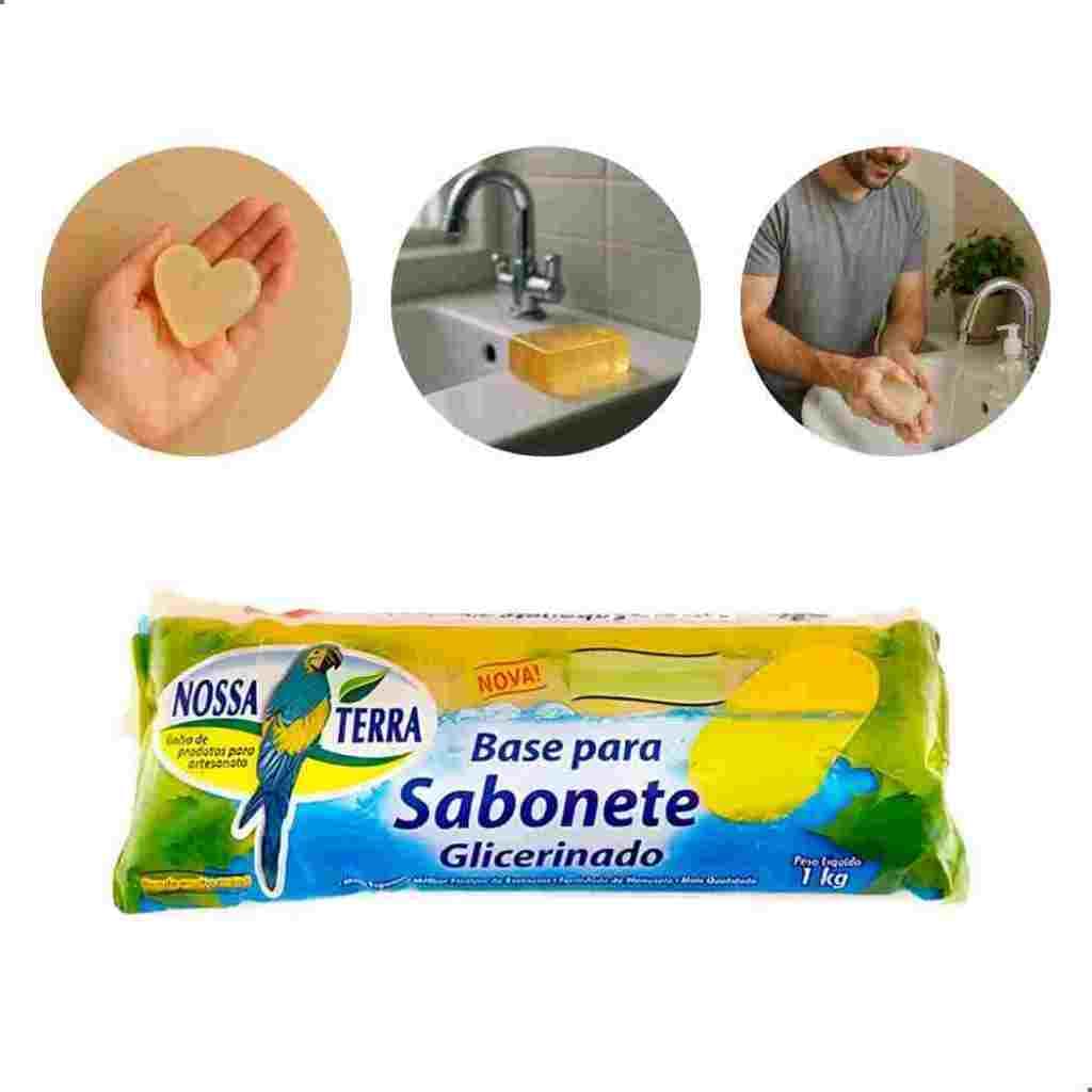 Base Glicerina Transparente 1kg Sabonete Nossa Terra