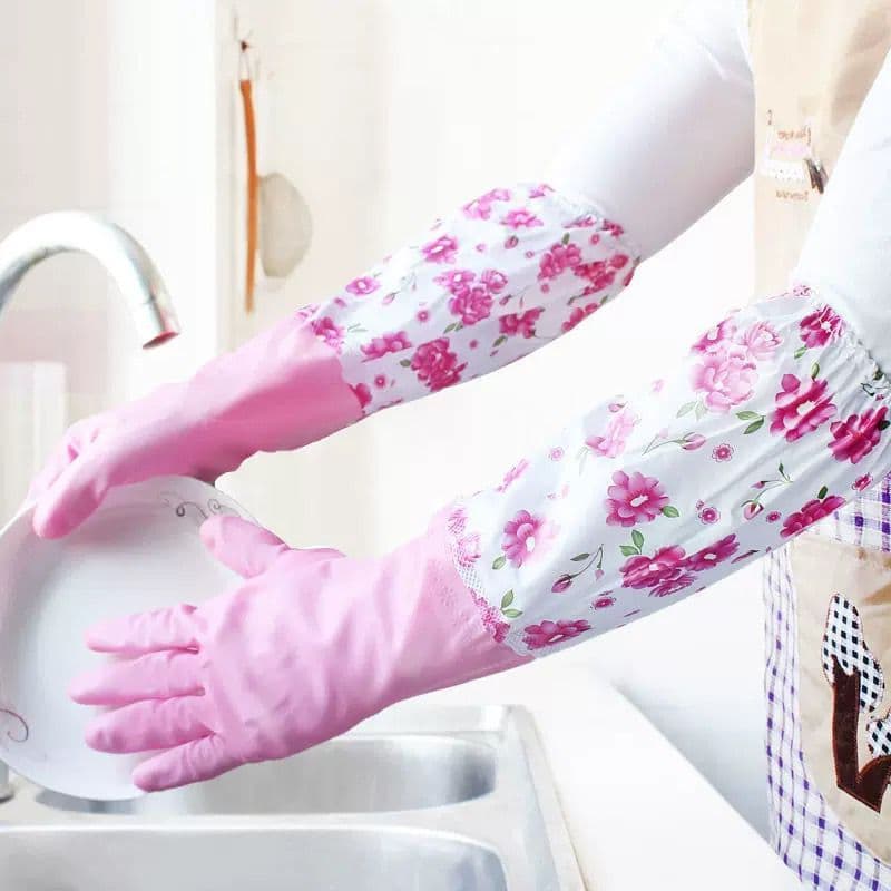 Luvas De Borracha À Prova D'água Ferramentas De Lavagem De Louça Para Uso Doméstico