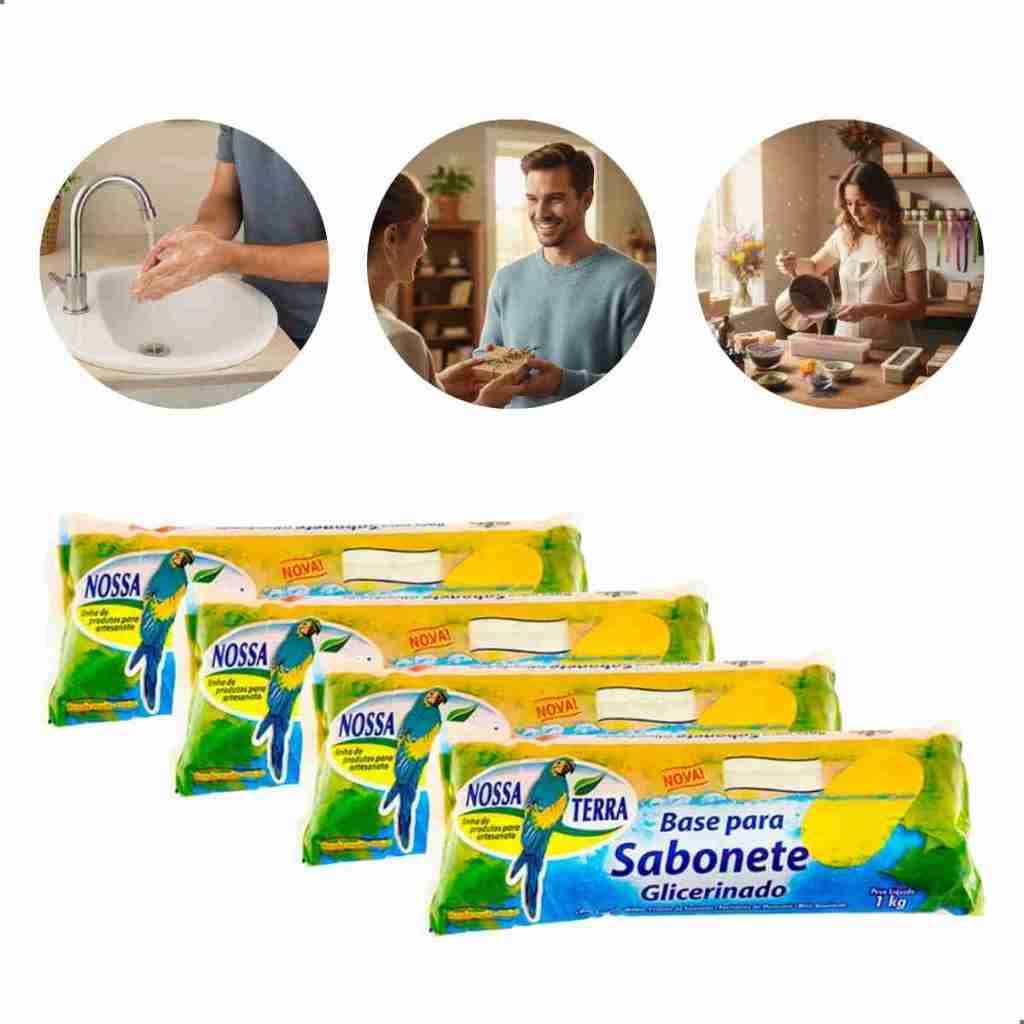 4kg Bases De Glicerina Branca Para Sabonete Nossa Terra