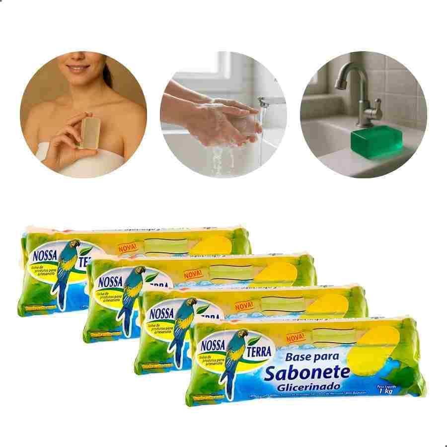 4kg Bases De Glicerina Transparente Para Sabonete Nossa Terra